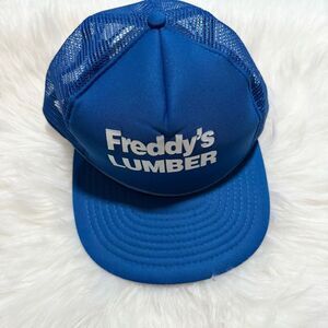 Vintage Blue Rope Baseball Hat SnapBack Novelty Fred’s Lumber Mesh